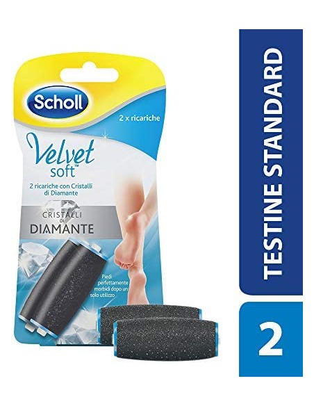 dr.scholl velvet soft cristalli di diamante - 2 rulli ricarica: tuttocasashop.it: igiene e cura della persona