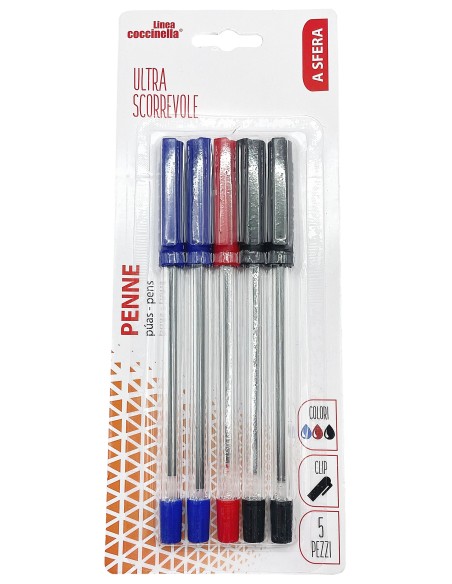 penne 5pz 2blu/2ner/1ros sf2019 2s.  344: tuttocasashop.it: altro - bazar