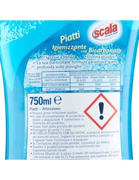 scala detersivo a mano per piatti e stoviglie - 750ml - oxigen: tuttocasashop.it: pulizia e cura della casa