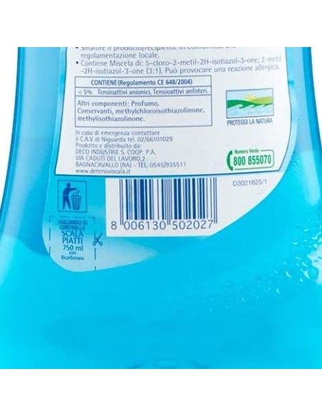 scala detersivo a mano per piatti e stoviglie - 750ml - oxigen: tuttocasashop.it: pulizia e cura della casa