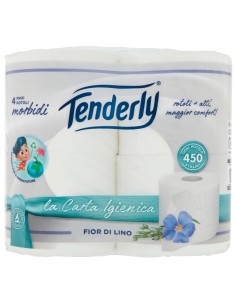 tenderly fior di lino carta igienica maxi - 4 rotoloni: tuttocasashop.it: carta & monouso