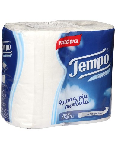 Tempo Carta Igienica Comfort 2 Veli - 4 Maxi Rotoli