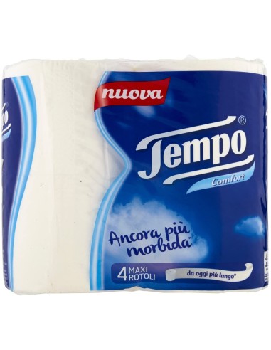Tempo Carta Igienica Comfort 2 Veli - 4 Maxi Rotoli