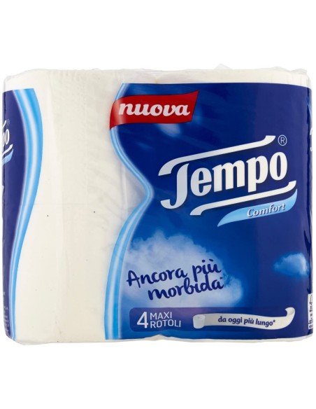 Tempo Carta Igienica Comfort 2 Veli - 4 Maxi Rotoli