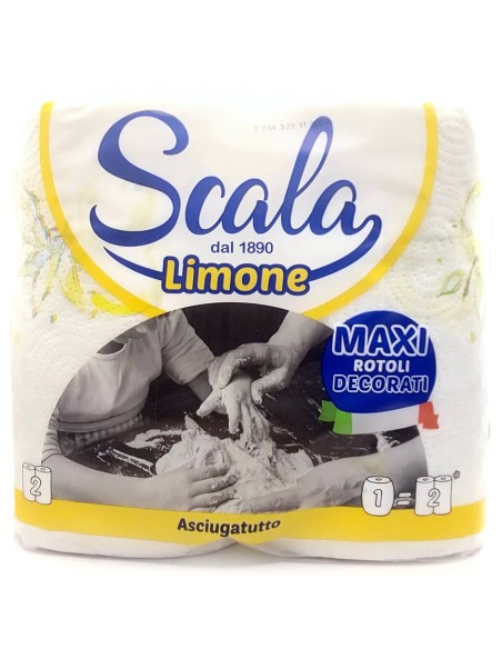 Scala Asciugatutto Maxi 2 Rotoli al Limone, 2 Veli