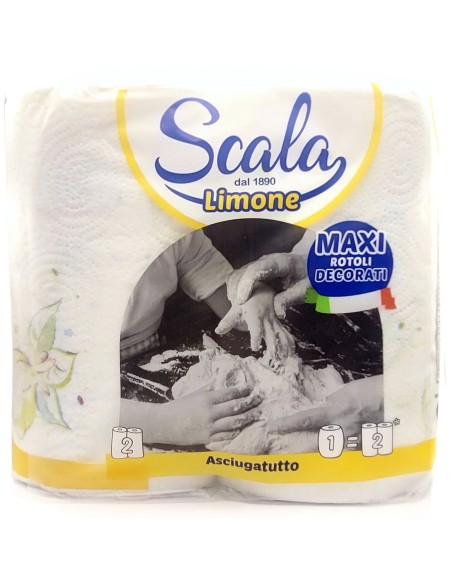 Scala Asciugatutto Maxi 2 Rotoli al Limone, 2 Veli