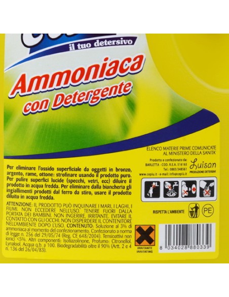 ce'piu' ammoniaca detergente profumata - 2 litri: tuttocasashop.it: pulizia e cura della casa