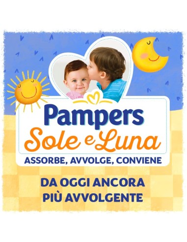 pampers sole e luna - 21 pannolini taglia 2 mini 3-6 kg: tuttocasashop.it: igiene e cura della persona