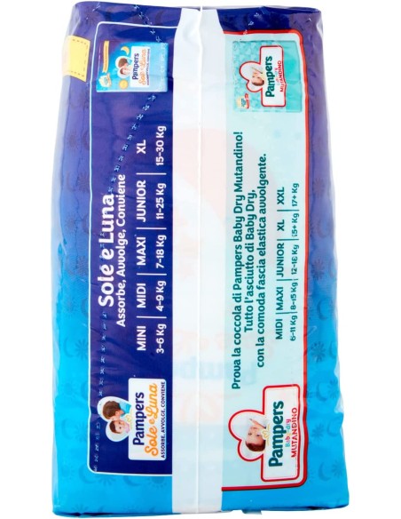 pampers sole e luna - 20 pannolini taglia 3 midi 4-9 kg: tuttocasashop.it: igiene e cura della persona