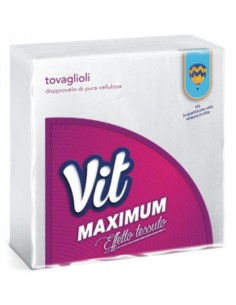 vit maximum tovaglioli doppio velo 38x38cm - 32 pezzi - effetto tessuto: tuttocasashop.it: carta & monouso