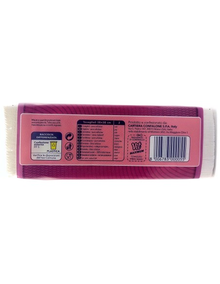 vit maximum tovaglioli doppio velo 38x38cm - 32 pezzi - effetto tessuto: tuttocasashop.it: carta & monouso