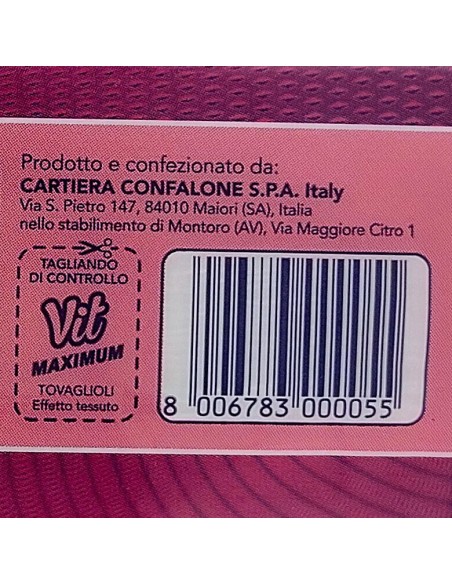 vit maximum tovaglioli doppio velo 38x38cm - 32 pezzi - effetto tessuto: tuttocasashop.it: carta & monouso
