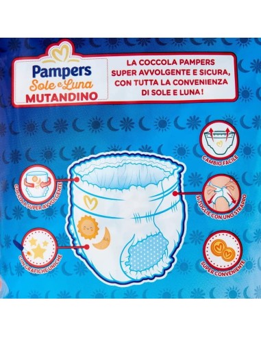 pampers sole e luna mutandino 13 pannolini taglia 6 xl extra large 15+ kg: tuttocasashop.it: igiene e cura della persona
