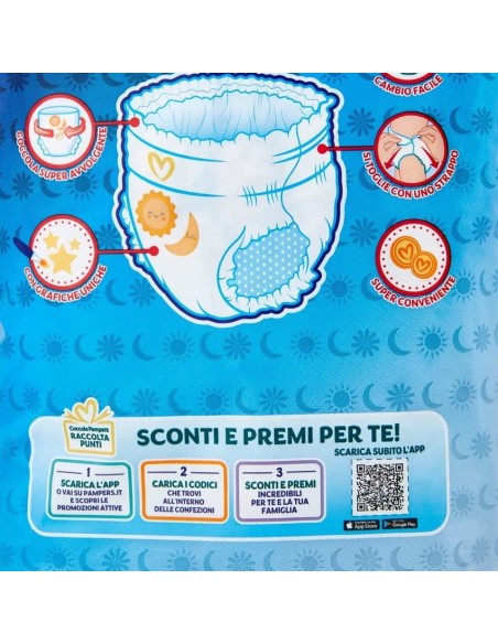 pampers sole e luna mutandino 13 pannolini taglia 6 xl extra large 15+ kg: tuttocasashop.it: igiene e cura della persona