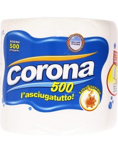corona carta ascigatutto casa e multiuso - bobina da 500 strappi: tuttocasashop.it: carta & monouso