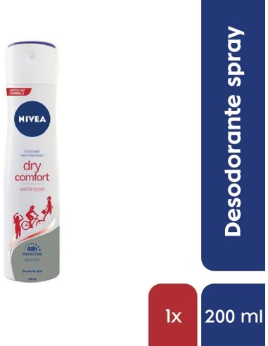 nivea deodorante spray formato maxi 200ml - dry comfort: tuttocasashop.it: igiene e cura della persona