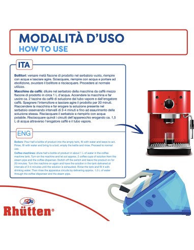 rhutten decalcificante 200ml - per macchine da caffe' caldaie o bollitori: tuttocasashop.it: altro - bazar