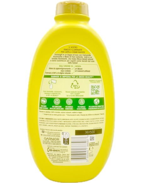 ultra dolce shampoo 600ml camomilla e miele schiarisce e ravviva i riflessi: tuttocasashop.it: igiene e cura della persona