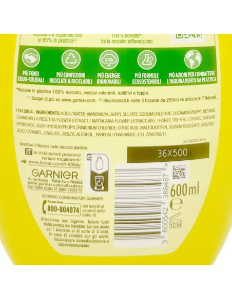 ultra dolce shampoo 600ml camomilla e miele schiarisce e ravviva i riflessi: tuttocasashop.it: igiene e cura della persona