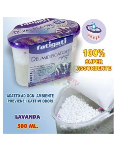 fatigati box deumidificatore profumato assorbi umidita' - 500ml - lavanda: tuttocasashop.it: pulizia e cura della casa