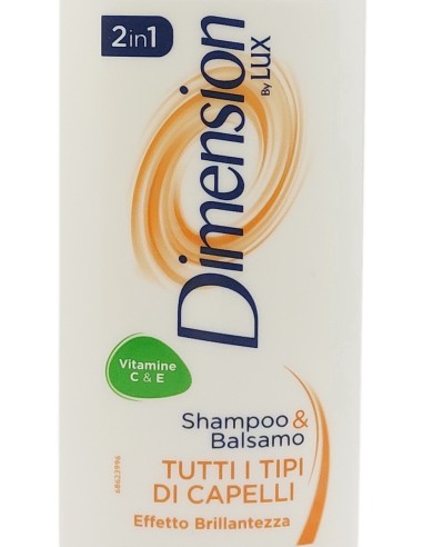 dimension shampoo e balsamo 2in1 250ml - tutti i tipi di capelli - arancione: tuttocasashop.it: igiene e cura della persona