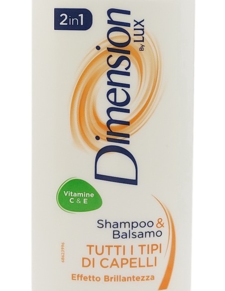 dimension shampoo e balsamo 2in1 250ml - tutti i tipi di capelli - arancione: tuttocasashop.it: igiene e cura della persona