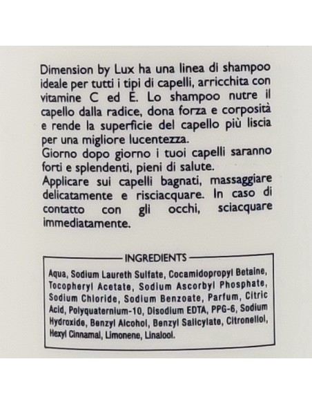 dimension shampoo e balsamo 2in1 250ml - tutti i tipi di capelli - arancione: tuttocasashop.it: igiene e cura della persona