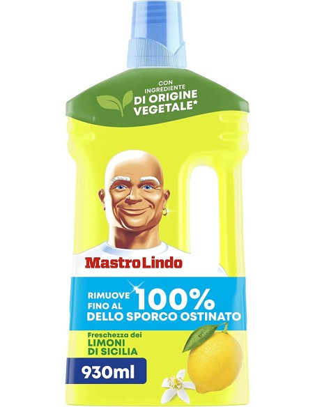 mastro lindo detergente liquido pavimenti - 930ml - limone: tuttocasashop.it: pulizia e cura della casa