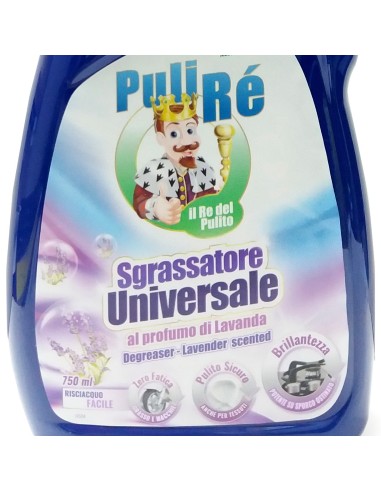 puli re sgrassatore universale spray - 750ml - al profumo di lavanda: tuttocasashop.it: pulizia e cura della casa