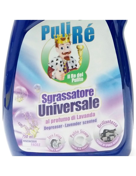 puli re sgrassatore universale spray - 750ml - al profumo di lavanda: tuttocasashop.it: pulizia e cura della casa