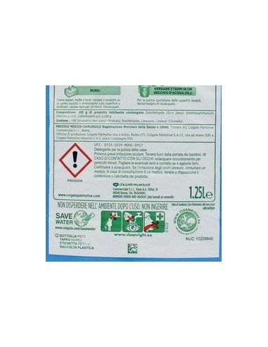 ajax pavimenti detergente liquido - 1250ml - disinfettante: tuttocasashop.it: pulizia e cura della casa