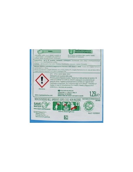ajax pavimenti detergente liquido - 1250ml - disinfettante: tuttocasashop.it: pulizia e cura della casa