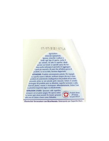 chanteclair sgrassatore universale spray 600ml - con bicarbonato: tuttocasashop.it: pulizia e cura della casa