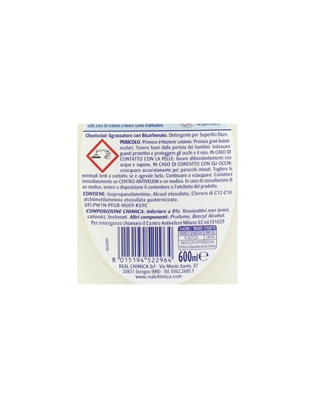 chanteclair sgrassatore universale spray 600ml - con bicarbonato: tuttocasashop.it: pulizia e cura della casa