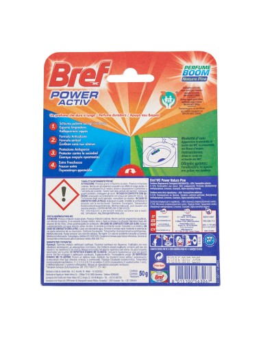 bref wc power activ - tavoletta wc deodorante 4 funzioni - 50g - ocean: tuttocasashop.it: pulizia e cura della casa