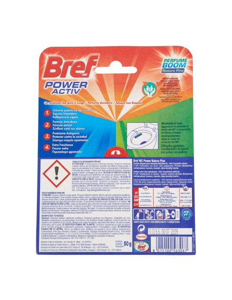 bref wc power activ - tavoletta wc deodorante 4 funzioni - 50g - ocean: tuttocasashop.it: pulizia e cura della casa
