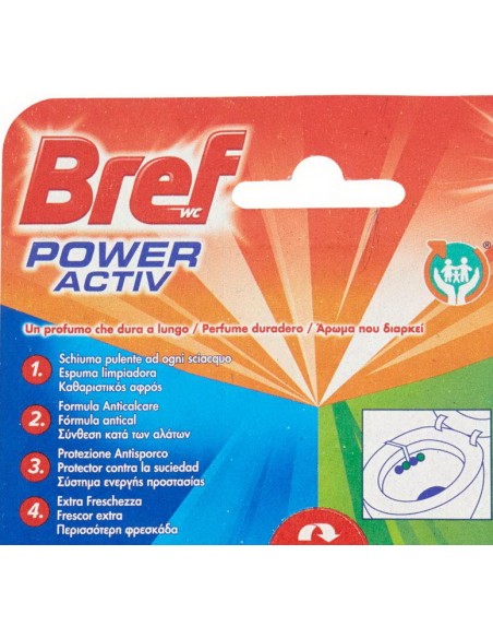 bref wc power activ - tavoletta wc deodorante 4 funzioni - 50g - ocean: tuttocasashop.it: pulizia e cura della casa