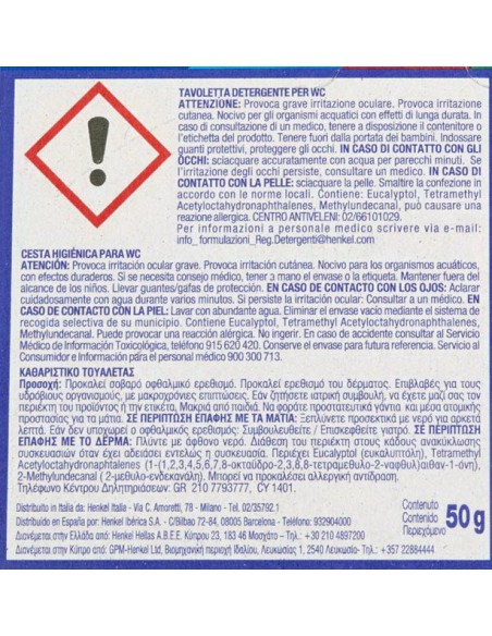 bref wc power activ - tavoletta wc deodorante 4 funzioni - 50g - ocean: tuttocasashop.it: pulizia e cura della casa