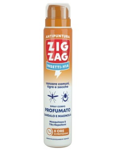 zig zag insetti-via antipuntura zanzare e zecche 100ml - sandalo e magnolia: tuttocasashop.it: igiene e cura della persona