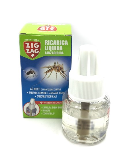 zig zag ricarica liquido zanzaricida 45 notti - per diffusore elettrico: tuttocasashop.it: pulizia e cura della casa