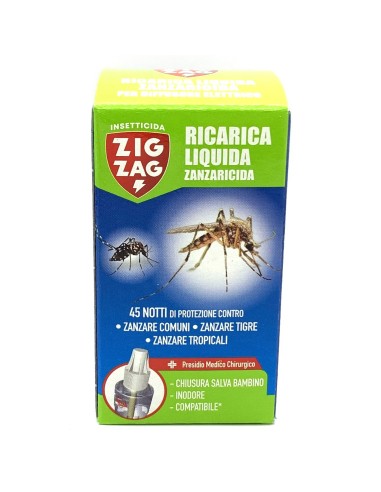 zig zag ricarica liquido zanzaricida 45 notti - per diffusore elettrico: tuttocasashop.it: pulizia e cura della casa