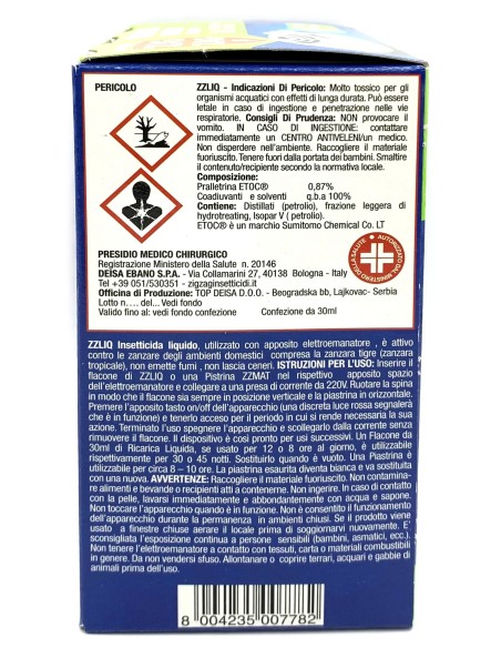 zig zag diffusore elettrico zanzaricida - con ricarica liquida 45 notti: tuttocasashop.it: pulizia e cura della casa