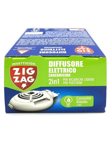 zig zag diffusore elettrico zanzaricida - con ricarica liquida 45 notti: tuttocasashop.it: pulizia e cura della casa