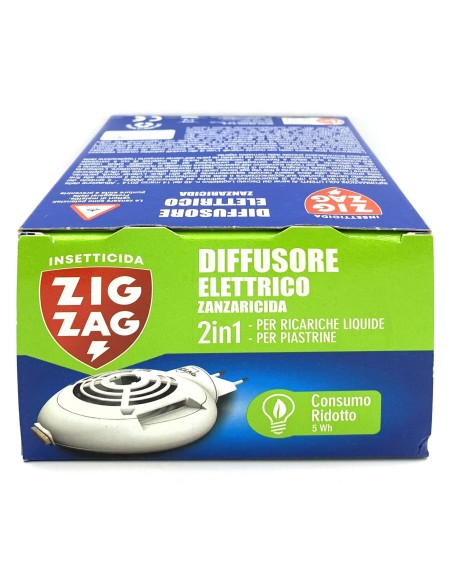 zig zag diffusore elettrico zanzaricida - con ricarica liquida 45 notti: tuttocasashop.it: pulizia e cura della casa