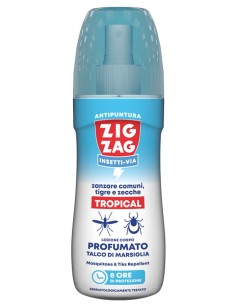 zig zag insetti-via tropical antizanzare e zecche vapo 100ml talco marsiglia: tuttocasashop.it: igiene e cura della persona