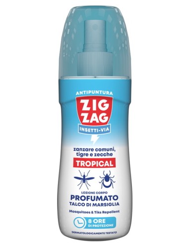 zig zag insetti-via tropical antizanzare e zecche vapo 100ml talco marsiglia: tuttocasashop.it: igiene e cura della persona