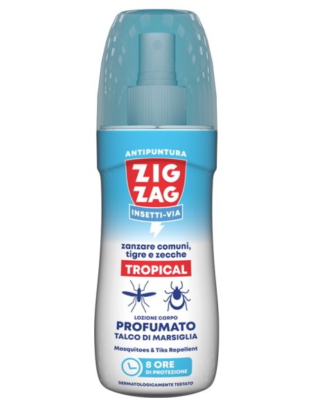 zig zag insetti-via tropical antizanzare e zecche vapo 100ml talco marsiglia: tuttocasashop.it: igiene e cura della persona