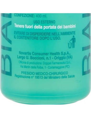 bialcol due disinfettante per cute e detersione ferite - 400ml - battericida: tuttocasashop.it: igiene e cura della persona