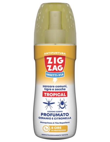 zig zag insetti-via tropical antizanzare e zecche vapo 100ml - geranio: tuttocasashop.it: igiene e cura della persona