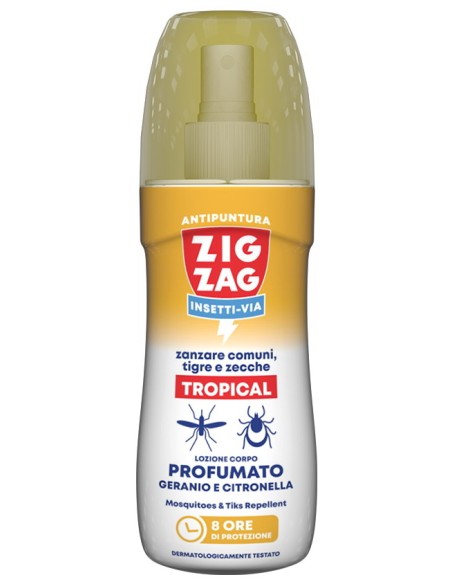 zig zag insetti-via tropical antizanzare e zecche vapo 100ml - geranio: tuttocasashop.it: igiene e cura della persona